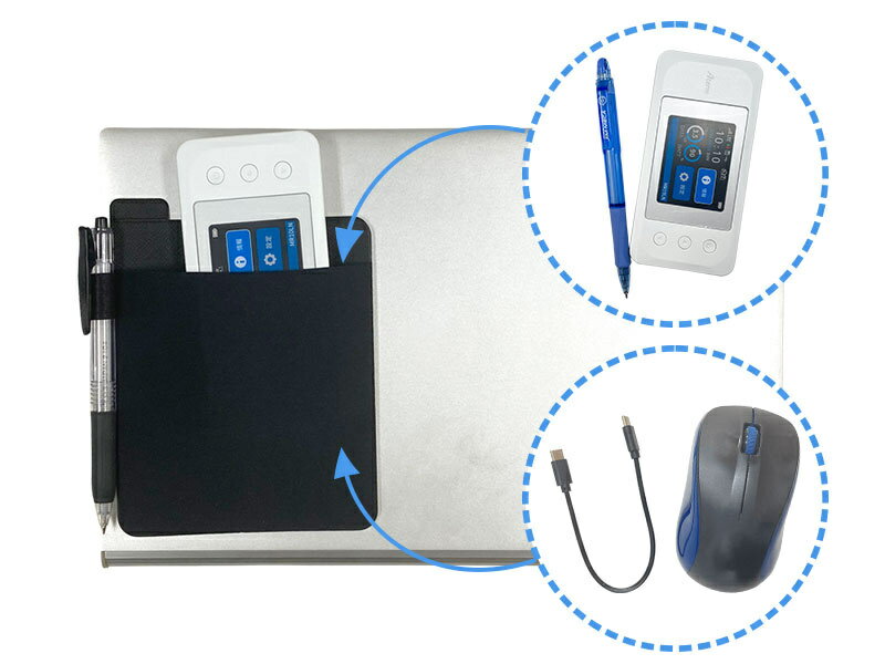 ブルー マルチポケット