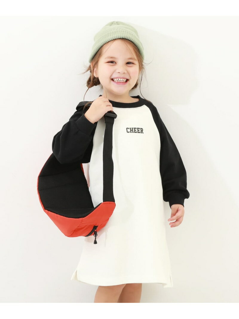 綿100% ラグラン スウェットワンピース 長袖ワンピース ワンピース