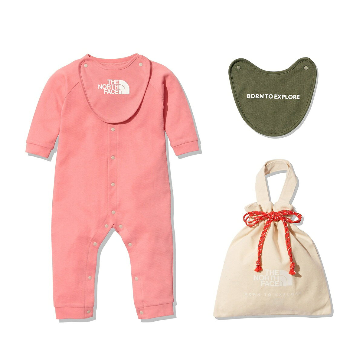 THE NORTH FACE ザ・ノース・フェイス Baby’s L/S ROMPERS&2PBIB ロンパース&2P ビブ ベビー 70cm ミスティライズ MR NTB62204