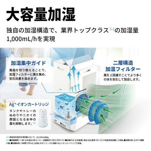 SHARP 加湿空気清浄機 KI-RX100-W