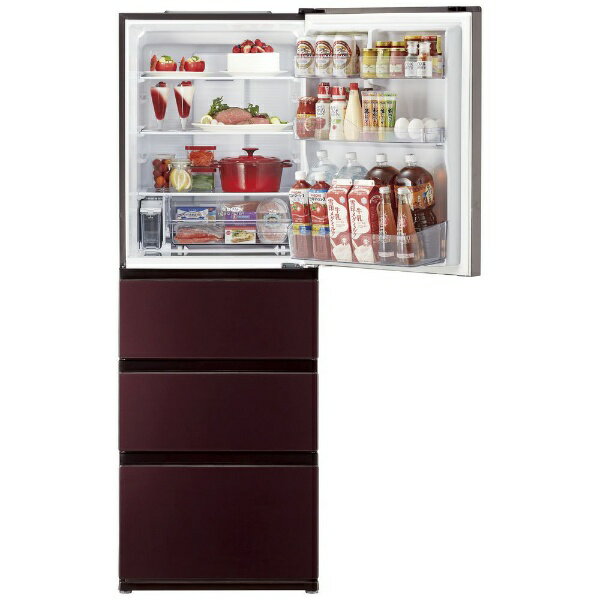 AQUA 冷蔵庫 クリアモカブラウン 368L AQR-VZ37N(T)