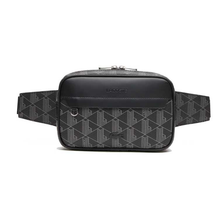 ラコステ ザ ブレンド モノグラムボディバッグ ブラック 23×15.5×5cm #NH4004LX-H45 LACOSTE