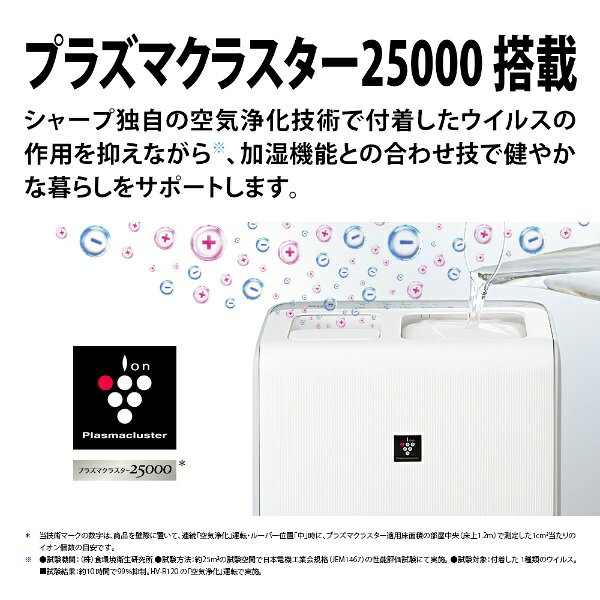 楽天市場】シャープ SHARP プラズマクラスター加湿器 HV-R120-W