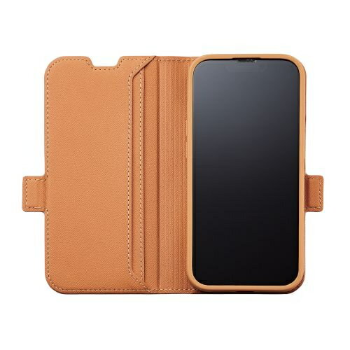 ELECOM iPhone 14 Pro用 リサイクルソフトレザーケース 手帳型 ブラウン PM-A22CREPLFYBR