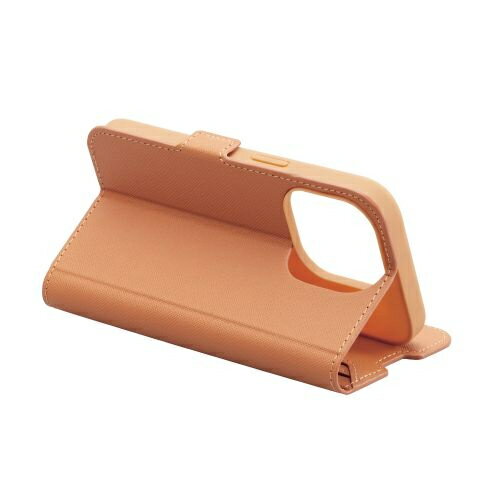 ELECOM iPhone 14 Pro用 リサイクルソフトレザーケース 手帳型 ブラウン PM-A22CREPLFYBR
