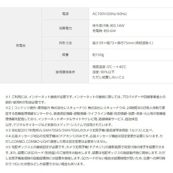 Panasonic テレビドアホン VL-SWE710KF