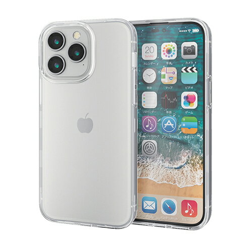 ELECOM iPhone 14 Pro Max用 ハードケース PM-A22DHV360LCR