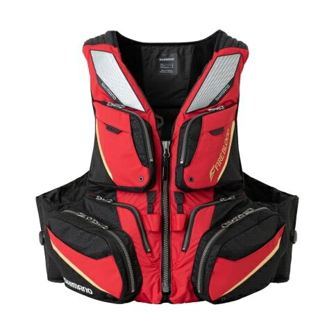 シマノ ライフジャケット VF-110V リミテッドプロ フローティングベスト ブラッドレッド XL