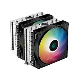 DEEPCOOL｜ディープクール CPUクーラー 120mmファンx2 LGA2066/2011-v3/2011/1700/1200/1155/1151/1150・AM5/AM4 AG620 ARGB ブラック R-AG620-BKANMN-G-1