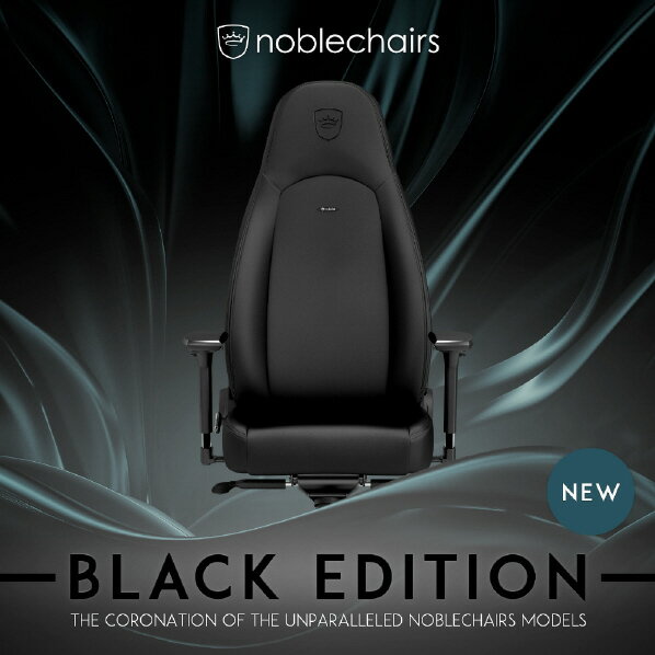 noblechairs ゲーミングチェア ICON - BLACK EDITION アイコン ブラックエディション マットブラック NBL-ICN-PU-BED-SGL-ED