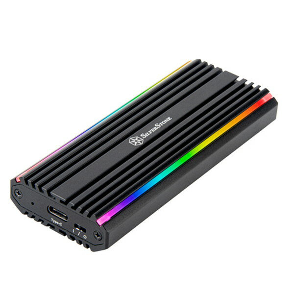 SilverStone｜シルバーストーン SilverStone USB-C 3.2 Gen2 G 10Gbps NVMe / SATA M.2 SSD RGBエンクロージャ SST-MS13
