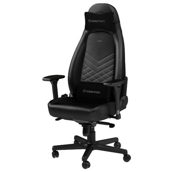 noblechairs ゲーミングチェア ICON アイコン ブラック/ホワイト NBL-ICN-PU-BPW-SGL-ED