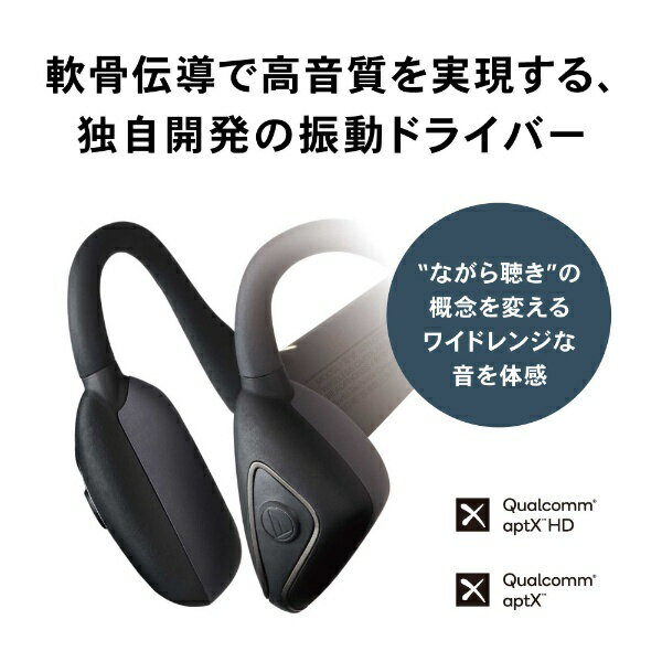 audio-technica ワイヤレス軟骨伝導ヘッドホン ATH-CC500BT BK