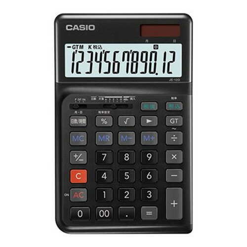 CASIO 人間工学電卓 JE-12D-BK