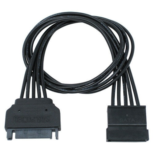 アイネックス シリアルATA用電源延長ケーブル 30cm ブラック SA-047SAB-BK