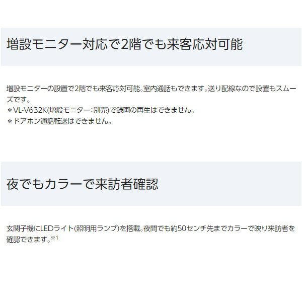 Panasonic テレビドアホン VL-SE30XLA