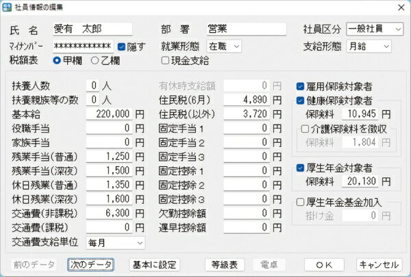 IRT かんたん給与印刷10