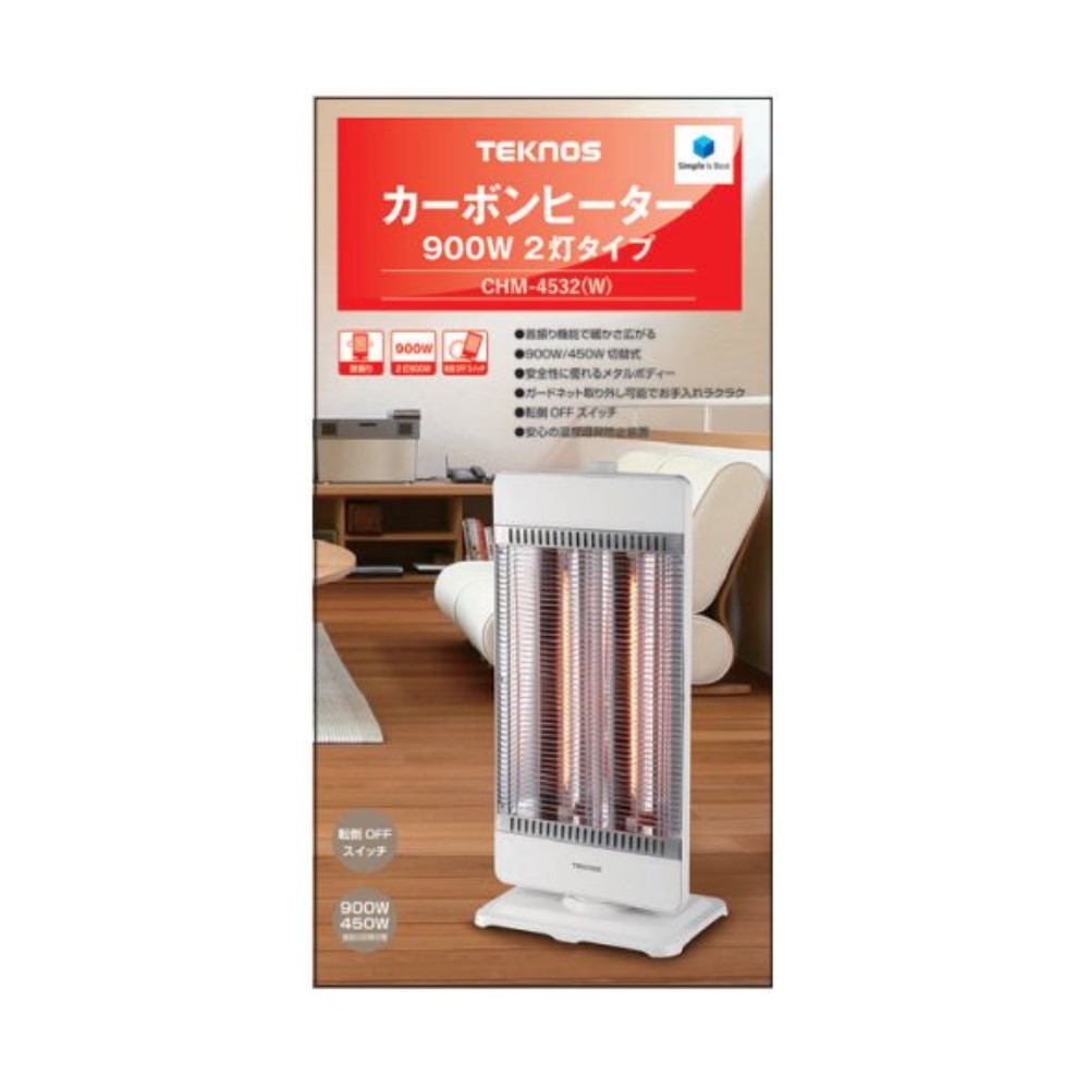 TEKNOS カーボンヒーター CHM-4532(W)