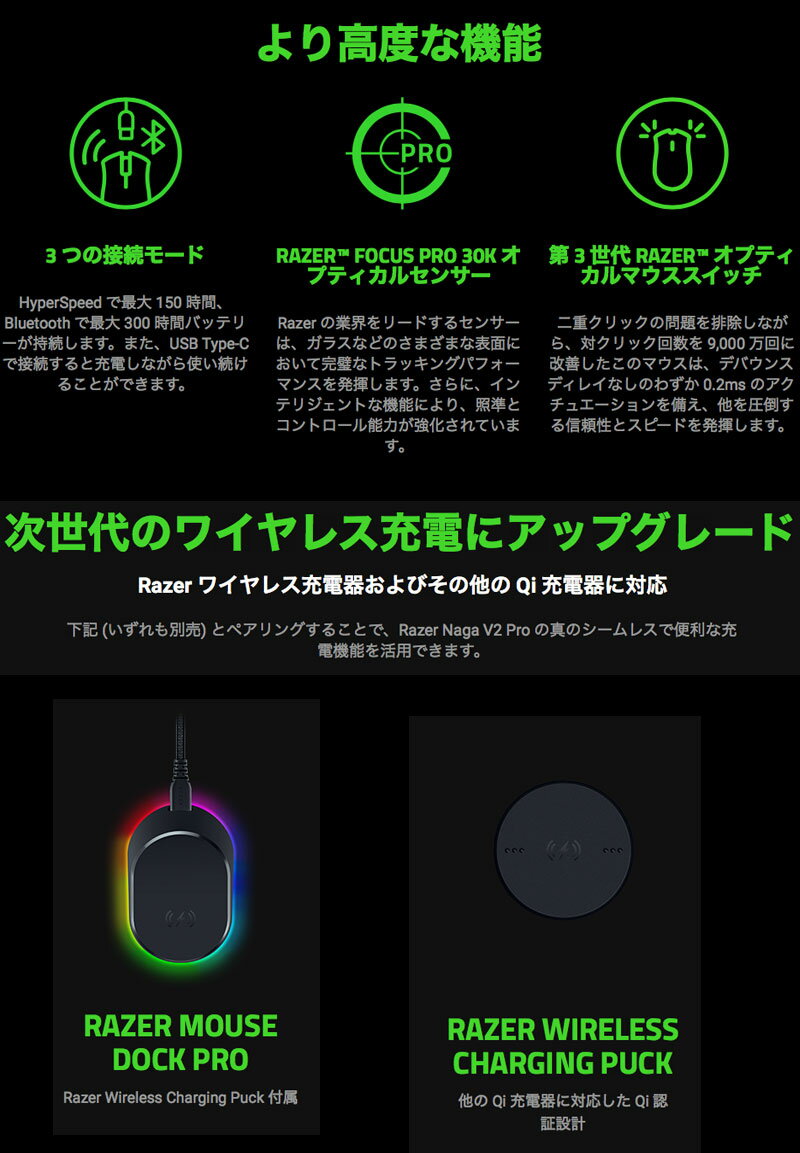 Razer ゲーミングマウス NAGA V2 PRO