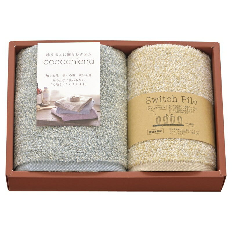 楽天市場】日繊商工 ココチエナ フェイスタオル2P ブルー CE-1570