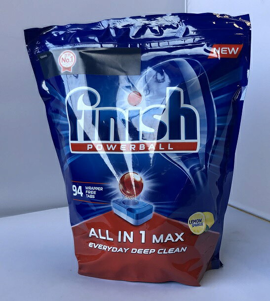 フィニッシュ Finish オールインワン パワーボール 94個 食洗機用洗剤 レモンの香り 強力洗浄 タブレット 油汚れ スッキリ コストコ 送料別