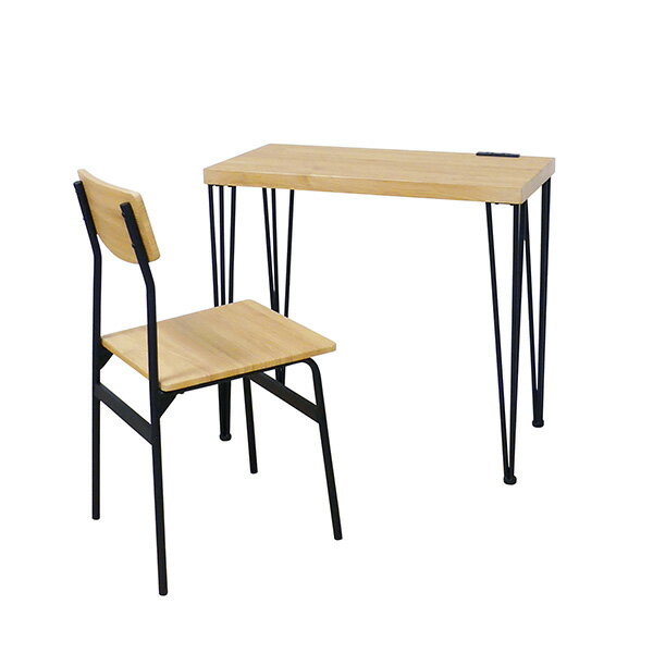 クロシオ 4954877622109 デスク チェア セット コンセント付 モダンナチュラル