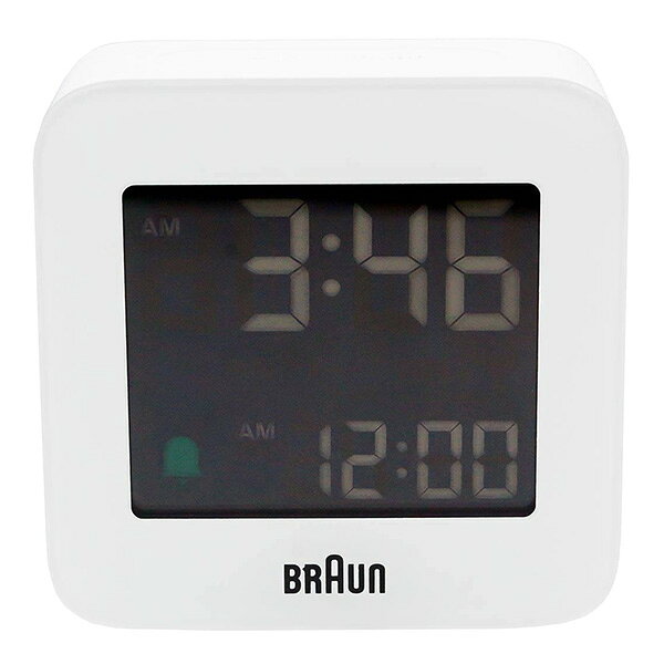BRAUN ブラウン アラームクロック BC08W デジタル 目覚まし時計 置時計 トラベルクロック Digital Clock 57.5mm ホワイト