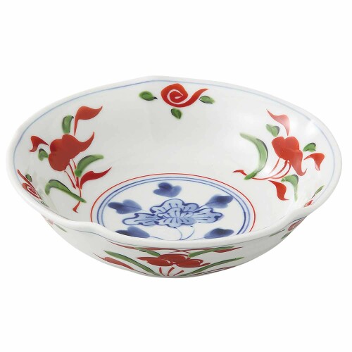 浜陶 万歴牡丹 多用小鉢 約Φ15×4cm 55-01