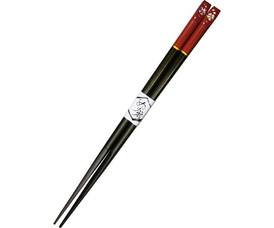 13Q08RX 天削木箸 花きらり 赤 22．5