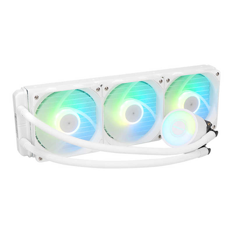 Owltech オウルテック 水冷CPUクーラー 120mmファンx3 LGA1366/115x/1200/1700/2066/2011・AM2/AM3/AM4/AM5 ホワイト OWL-LCP360ARGB-WH