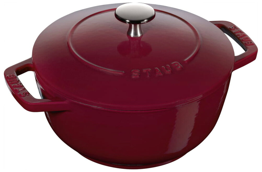 ストウブ staub STAUB Wa-NABE ワナベ M 18cm 1.66L 限定色ボルドー IH対応 鋳物ホーロー鍋 生涯保証付き 3272340045318