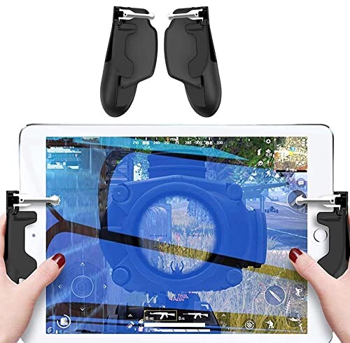エレコム 荒野行動 PUBGMobile タブレット用ゲームコントローラー 1ボタン&amp;グリップ ブラック P-GMGT2B01BKT Amazon.co.jp: エレコム 荒野行動 PUBGMobile タブレット用