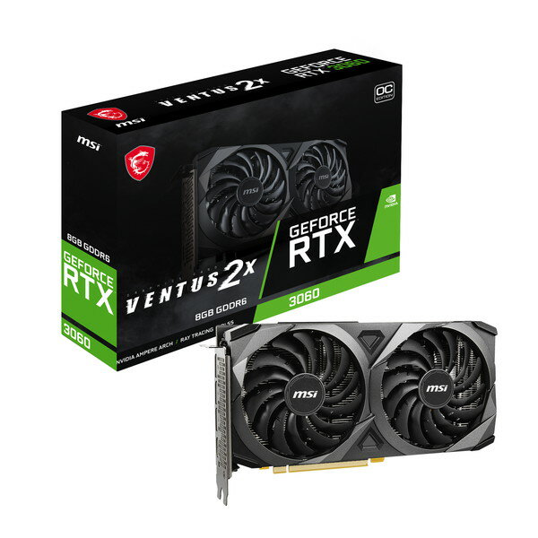 MSI グラフィックカードOC版 GEFORCE RTX 3060 VENTUS 2X 8G