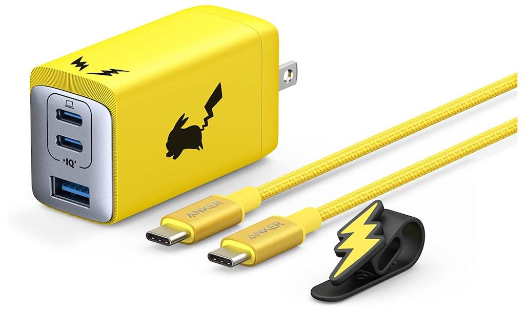 Anker USB急速充電器 65W ピカチュウモデル (USB PD 充電器 USB-A & USB-C 3ポート) 独自技術Anker GaNPrime採用