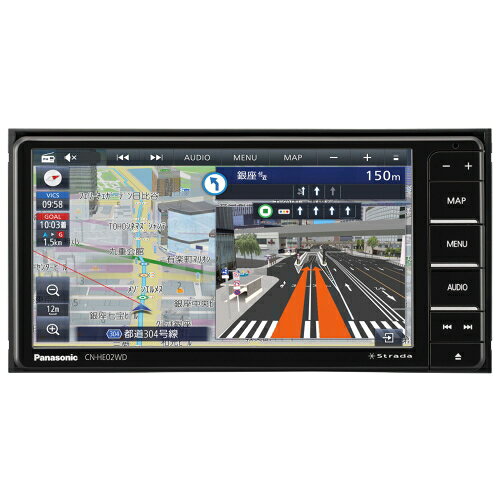 [2024年度版地図更新モデル] CN-HE02WD Panasonic パナソニック Strada ストラーダ 7V型HD液晶 200mmワイド2DINカーナビ