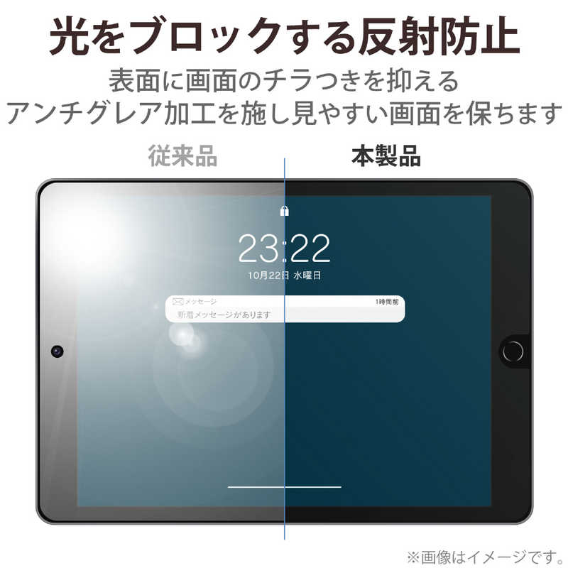 エレコム iPad Pro 11インチ用 絵心地ガラスフィルム 反射タイプ ケント紙(1個)