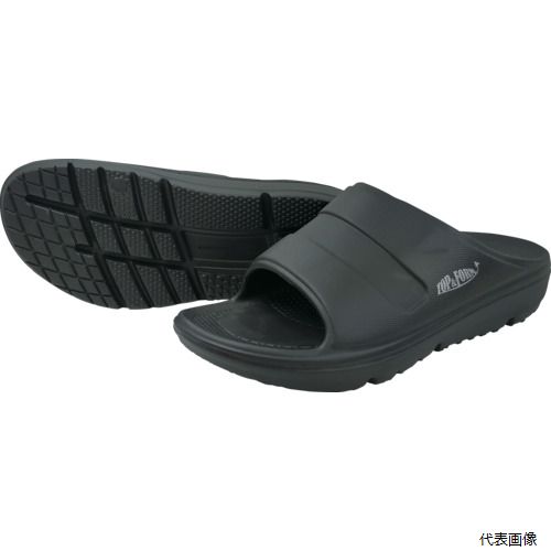 喜多 柔らかいリカバリーサンダル EVAラバー ブラック 3L (27.5〜28.0cm) KITA SK4900-BK-3L 返品種別B