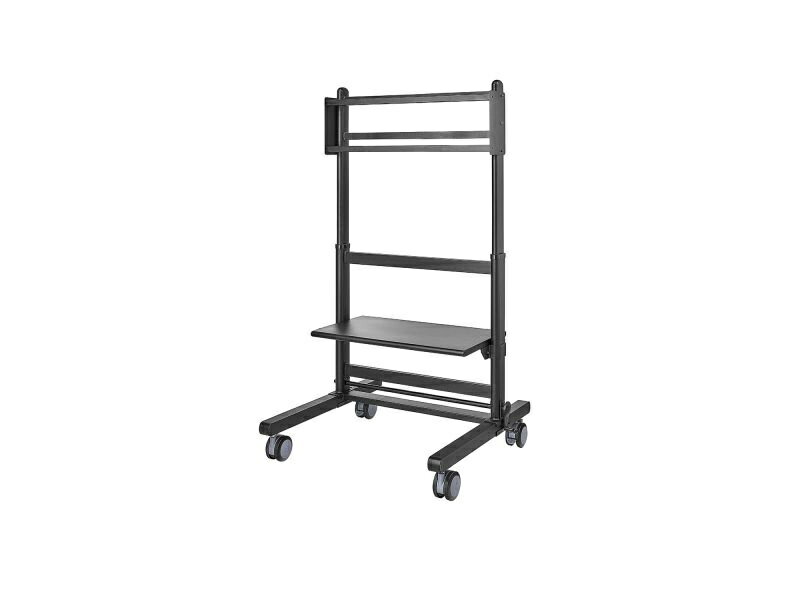 I-O DATA｜アイ・オー・データ モニタースタンド 1画面 /32～75インチ 移動式 棚板セットモデル 抗菌モデル ブラック DA-DSM4/T1-AG