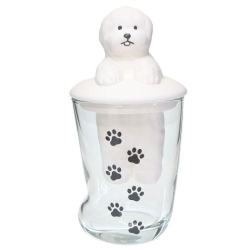卓上加湿器 動物加湿器 ナチュラル素焼き ソックスグラス ビションフリーゼ いぬ サンアート 電源不要 グッズ バレンタイン