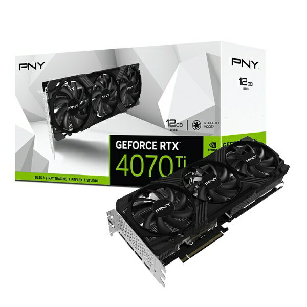 PNY GeForce RTX 4070 Ti 12GB VERTO LED 3FAN グラフィックボード VCG4070T12TFXPB1