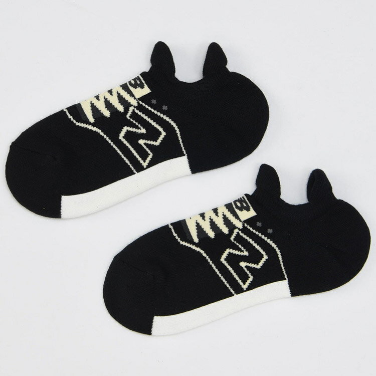New Balance ニューバランス スニーカー柄パイルソックス M BK LAS35701