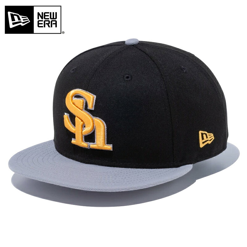 ニューエラ 9FIFTY 福岡ソフトバンクホークス ブラック グレーバイザー 13562070 メンズ レディース ユニセックス