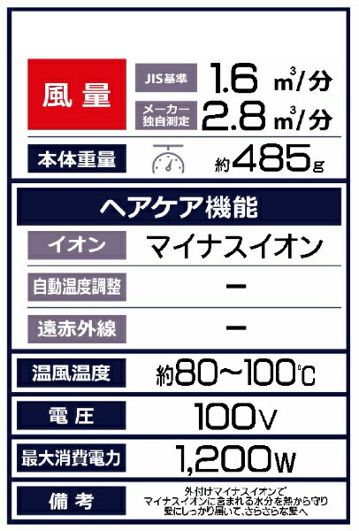Panasonic ヘアードライヤー イオニティ EH-NE4J-N
