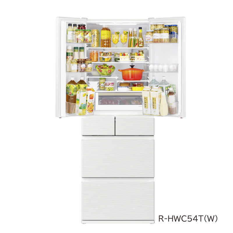 HITACHI 540L 6ドア冷蔵庫 R-HWC54T(W)