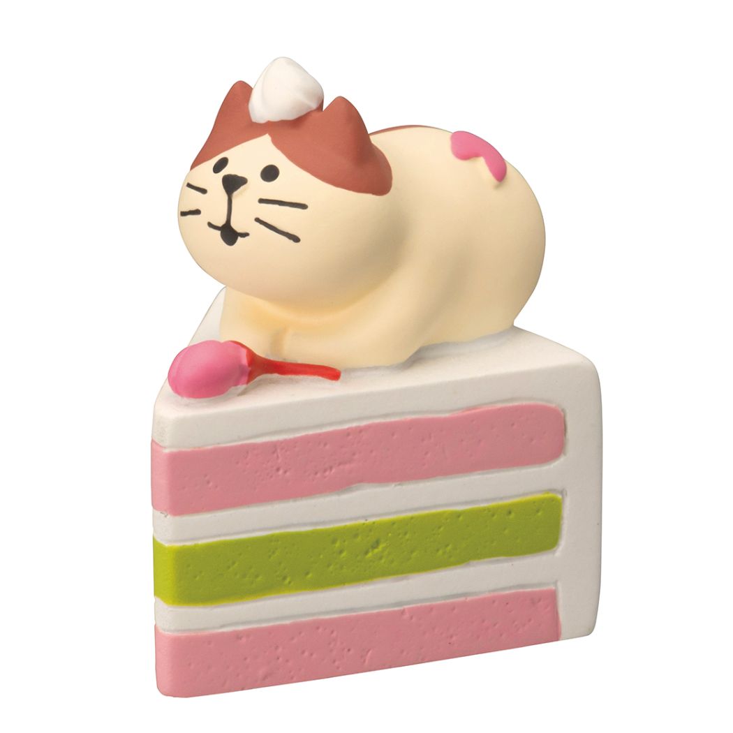 桜ケーキ猫 マスコット うれしめでたし桜咲く春の日 concombre デコレ インテリア かわいい