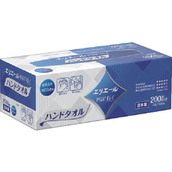 EBS｜エリエール ペーパー ビジネス サポート エリエール Plus＋キレイハンドタオル ボックス200W1P 823484