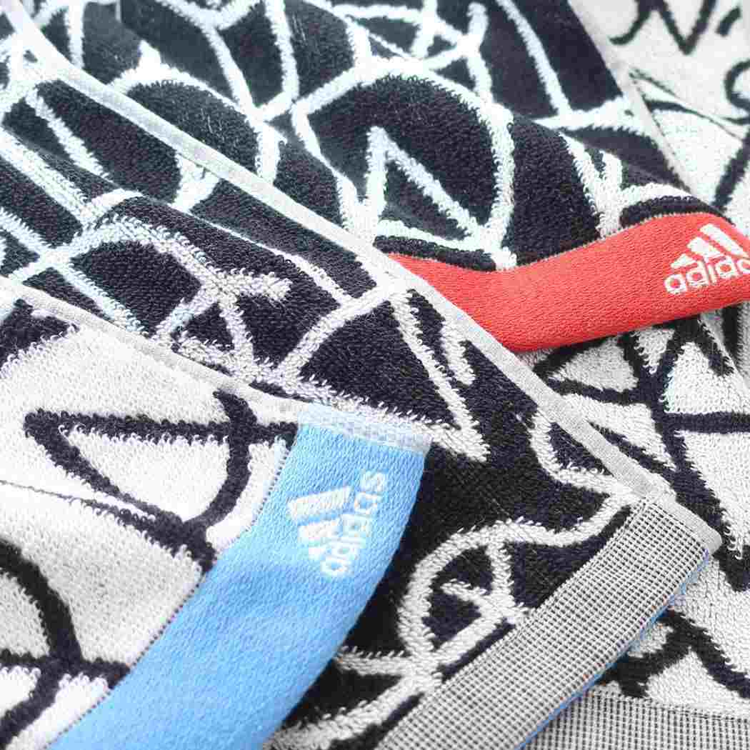 日繊商工 スポーツタオル アクティブロングタオル アイコン ブラック AD1277BK アディダス
