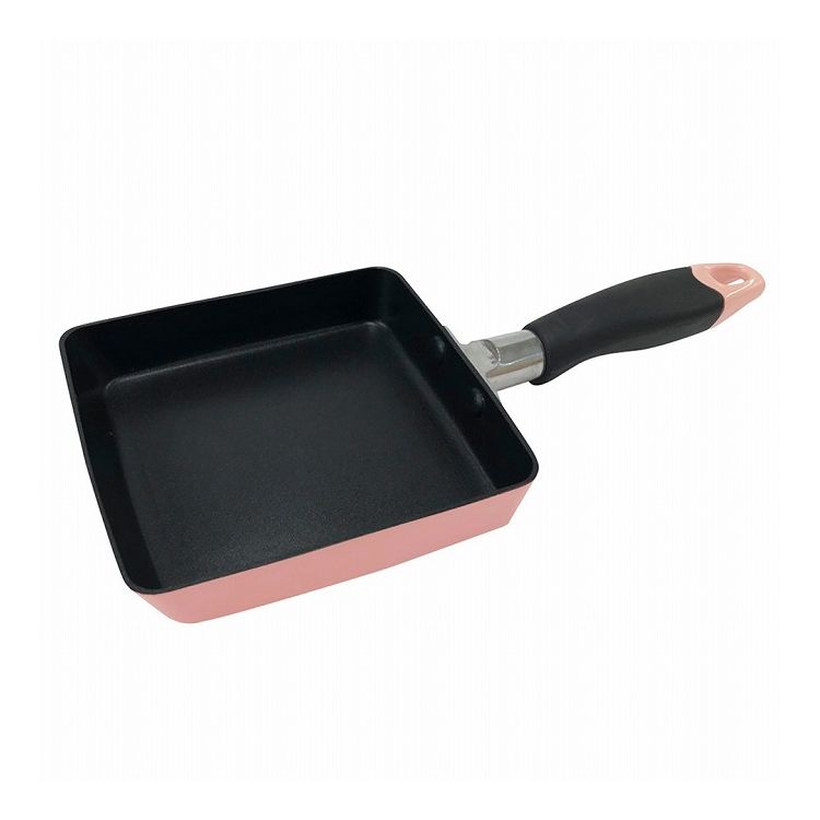 ベストコ 玉子焼き器 エッグパン 13×14cm ピンク ちびパン ミニ IH ガス火 オール熱源対応 NQ-0099 カリーノ
