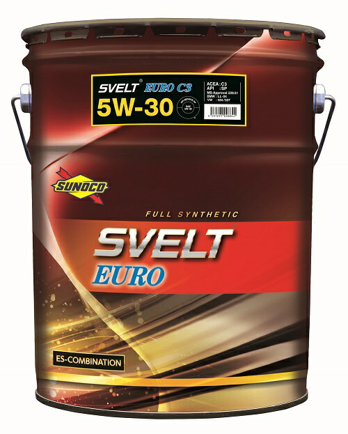 SUNOCO エンジンオイル SVELT EURO C3 5W-30 20L缶