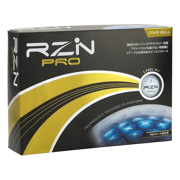 RZN Golf ゴルフボール 4ピース PRO-BOX ホワイト